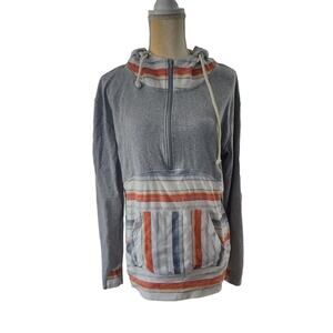 AMPERSAND AVE 1/2 Zip Pullover Pop Over Hooded Sweatshirt Size XXL